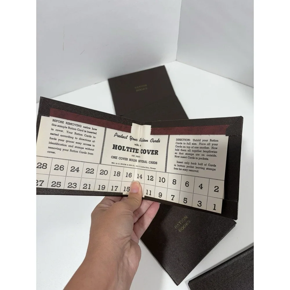 Ration Books‎ Holtite Cover  Case Lot Of 23 Brown Red Blue Green Ration Book WW